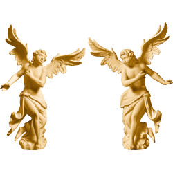 Pareja de ángeles estilo Napolitano de apoyo